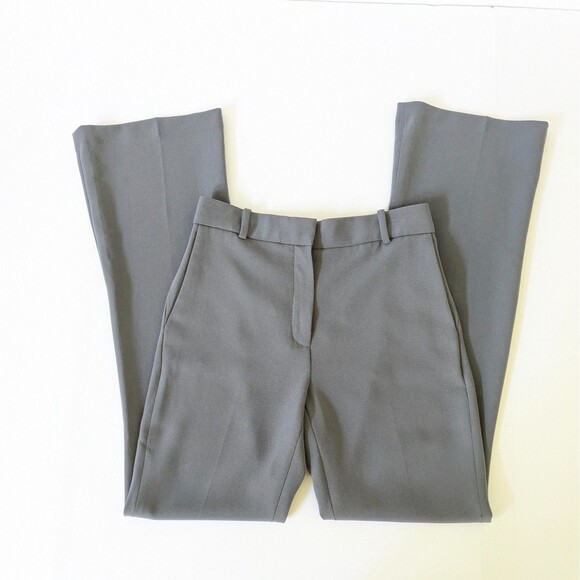Aritzia Babaton Pant High Rise Slim Fit Flare Leg Trousers Gray Size 4 - Picture 3 of 13